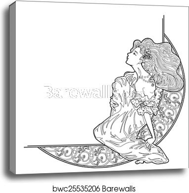 382x390 Vector Art Nouveau Decoration, Canvas Print Barewalls Posters