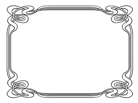 450x337 Vector Art Nouveau Modern Ornamental Decorative Frame Royalty
