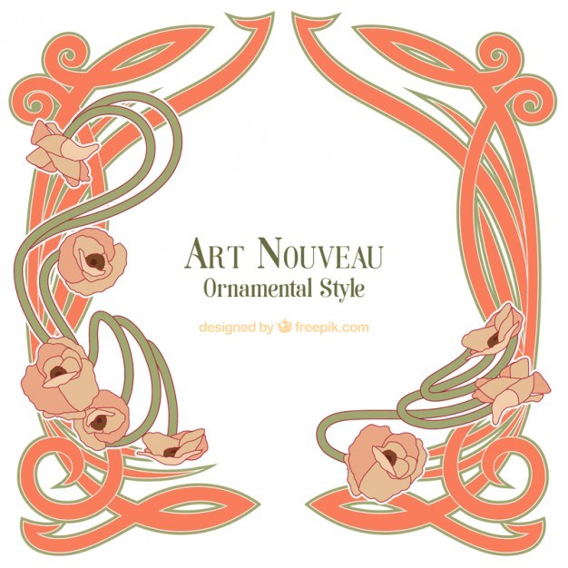 626x626 Art Nouveau Frame Vector