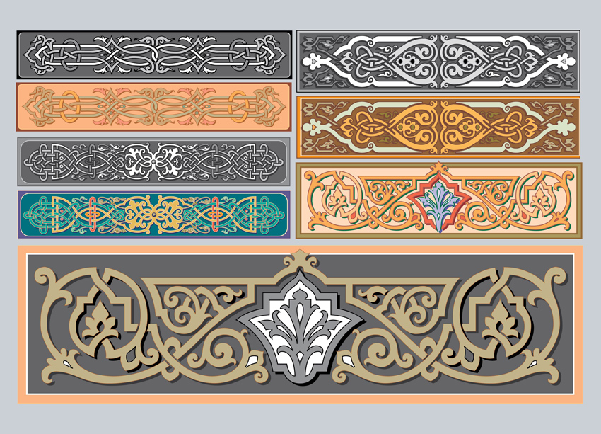 850x613 Art Nouveau Ornaments Vector Art Graphics