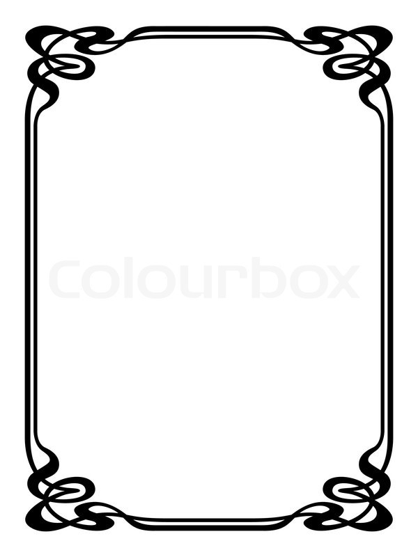 600x800 Art Nouveau Ornamental Decorative Stock Vector Colourbox