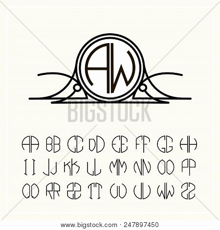 450x470 Art Deco Patterns Free Elegant Monogram Art Nouveau Vector Free