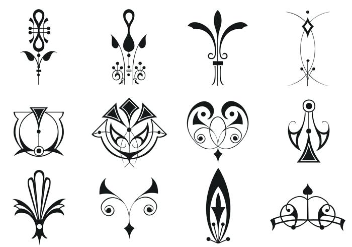 700x490 Free Art Deco Vector Wedding Nouveau Flowers Amylambert
