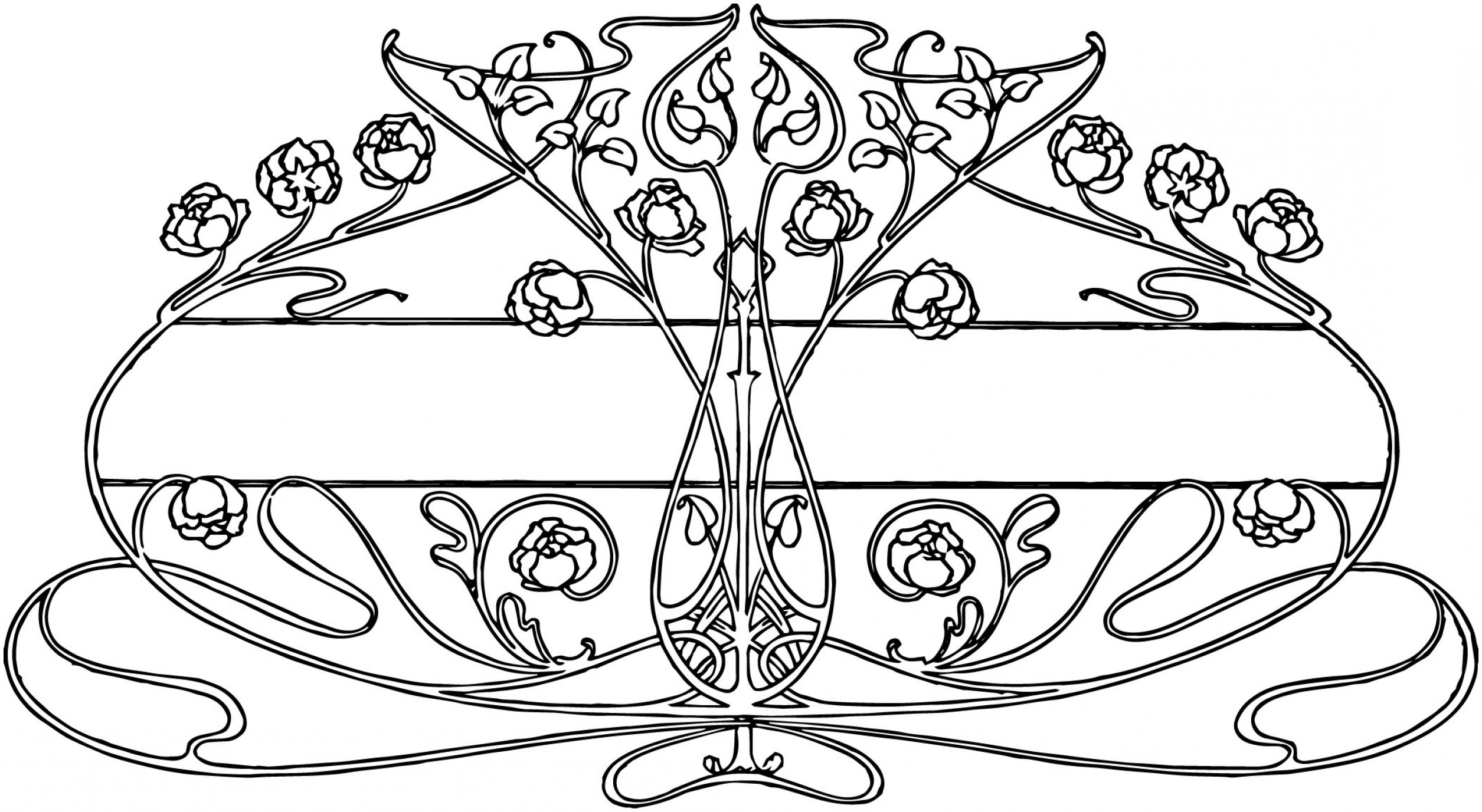 2511x1377 Free Vintage Image Art Nouveau Floral Design Soidergi