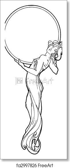 244x580 Free Art Print Of Woman Art Deco Vector Muse Woman Art Deco Art