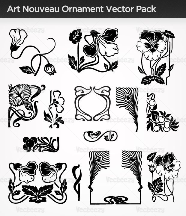 620x721 Art Nouveau Art Nouveau Ornament Vector Pack