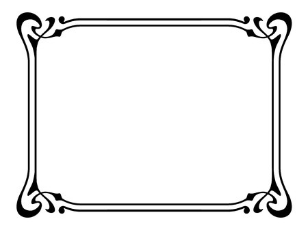 450x337 Vector Art Nouveau Modern Ornamental Decorative Frame Royalty