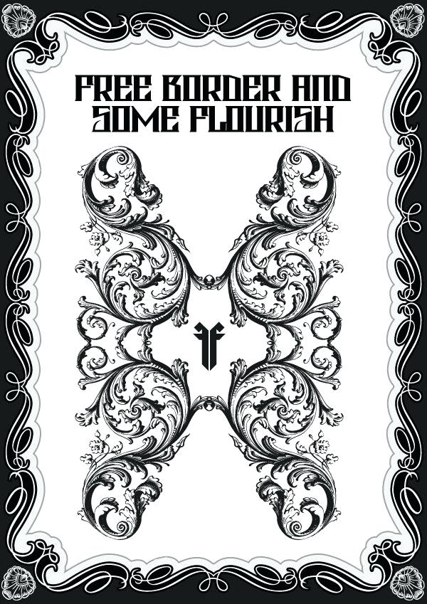 600x849 Vector Art Nouveau Flowers
