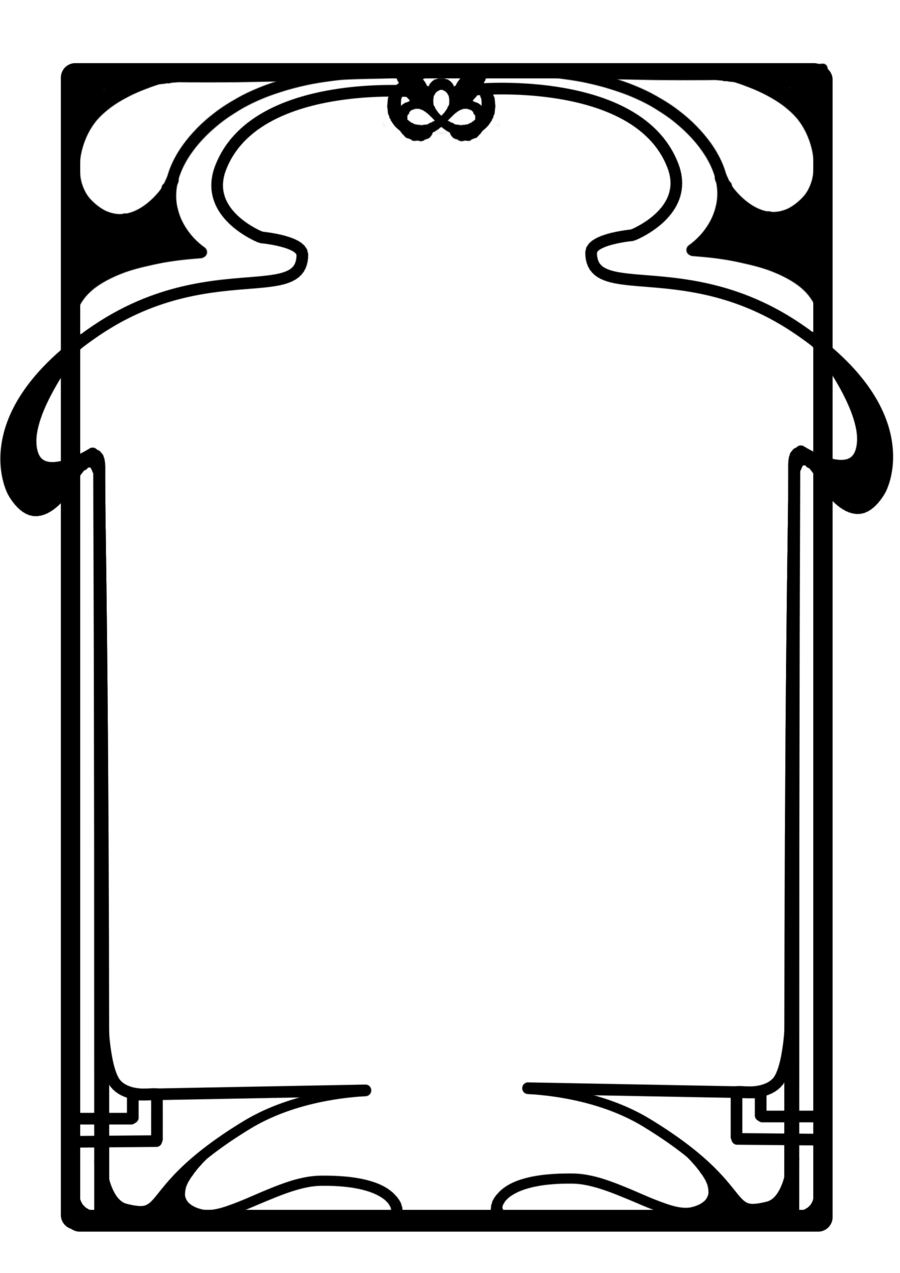 900x1273 Art Nouveau Frames Vector Free
