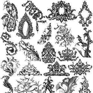 300x300 Art Nouveau Ornament Vector Pack Newwaysys