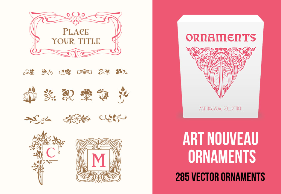 940x650 Art Nouveau Ornaments