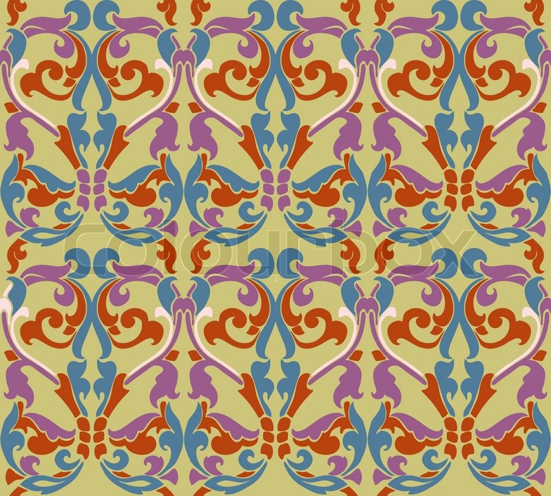 800x720 Seamless Ornament Classic Art Nouveau Stock Vector Colourbox