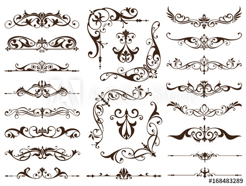 500x378 Vintage Frames, Corners, Borders With Delicate Swirls In Art