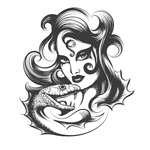 Art Nouveau Woman Vector Images Illustrations Vector Graphics 150x150 Art Nouveau Woman Vector Images Illustrations Vector Graphics