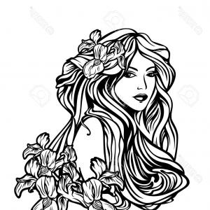 Art Nouveau Girl Long Hair Black Hoodamathrun 300x300 Art Nouveau Girl Long Hair Black Hoodamathrun