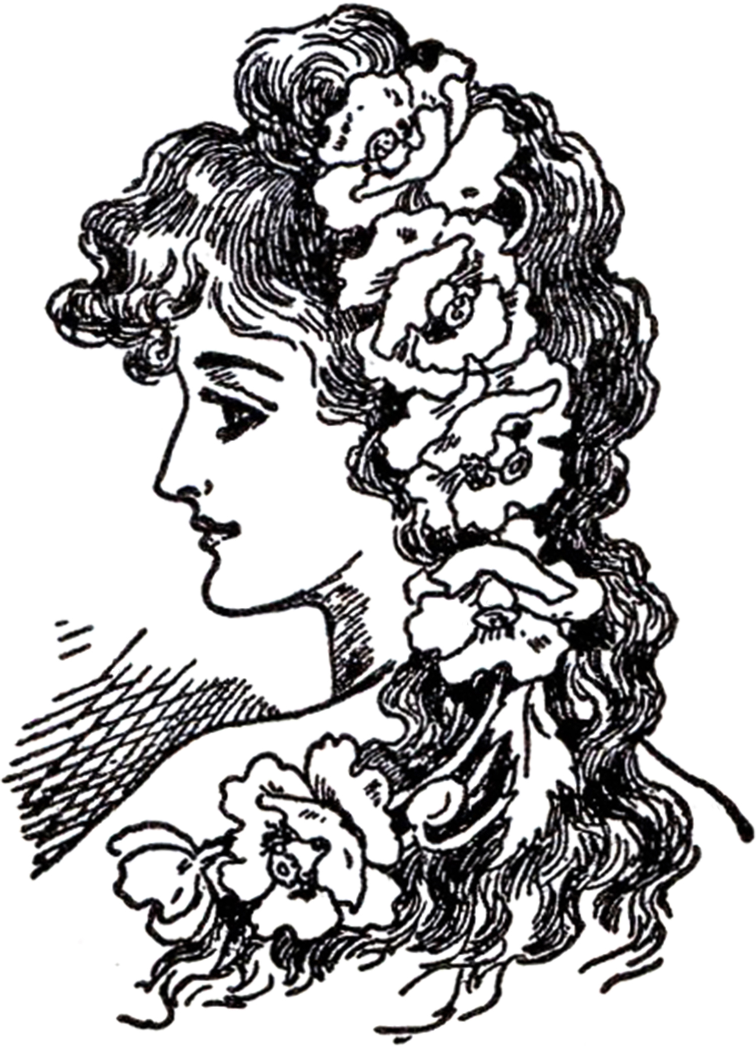 Art Nouveau Lady Images 1500x2076 Art Nouveau Lady Images
