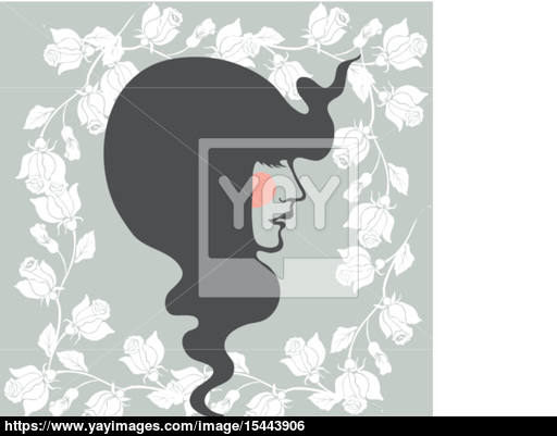 Art Nouveau Woman On Card With Roses Vector 512x401 Art Nouveau Woman On Card With Roses Vector