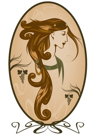 Art Nouveau Style Woman Portrait Royalty Free Vector Graphics 327x450 Art Nouveau Style Woman Portrait Royalty Free Vector Graphics