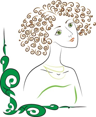 Art Nouveau Woman Royalty Free Vector Graphics 372x450 Art Nouveau Woman Royalty Free Vector Graphics