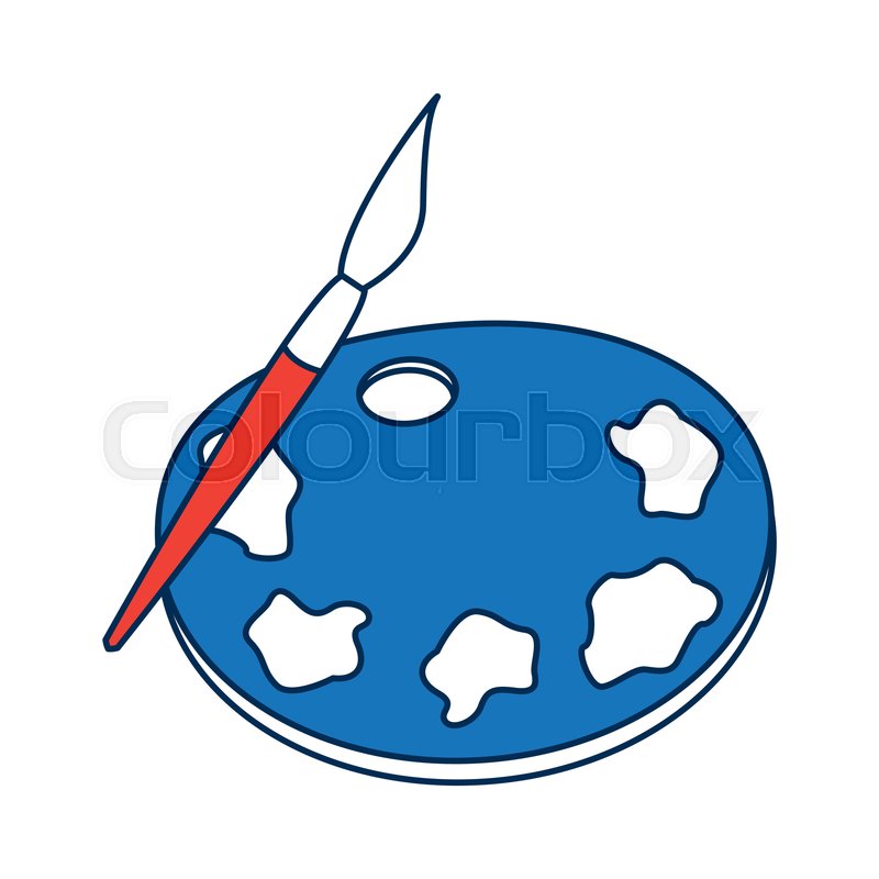 Artistic Palette Paint Brush Color Stock Vector Colourbox 800x800 Artistic Palette Paint Brush Color Stock Vector Colourbox