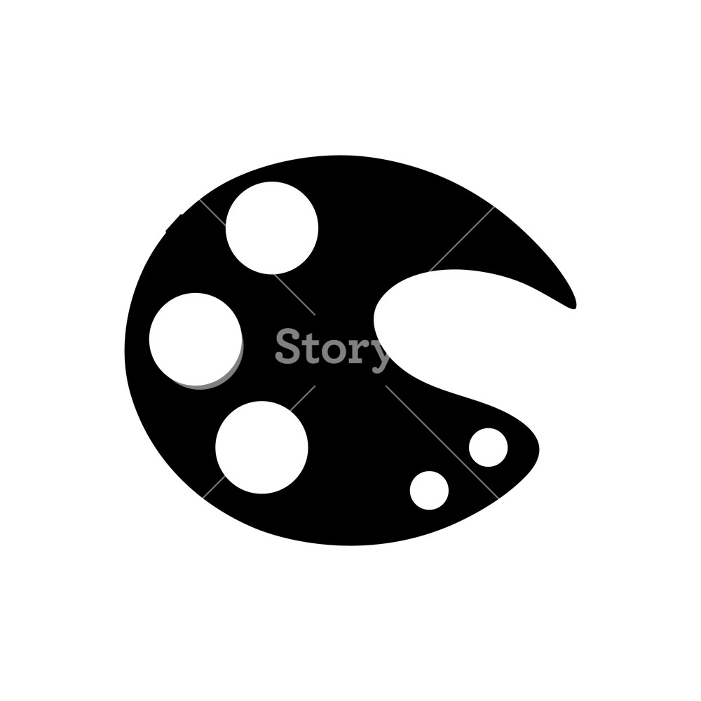 Contour Art Palette Tool To Paint And Drawing Vector Illustration 1000x1000 Contour Art Palette Tool To Paint And Drawing Vector Illustration