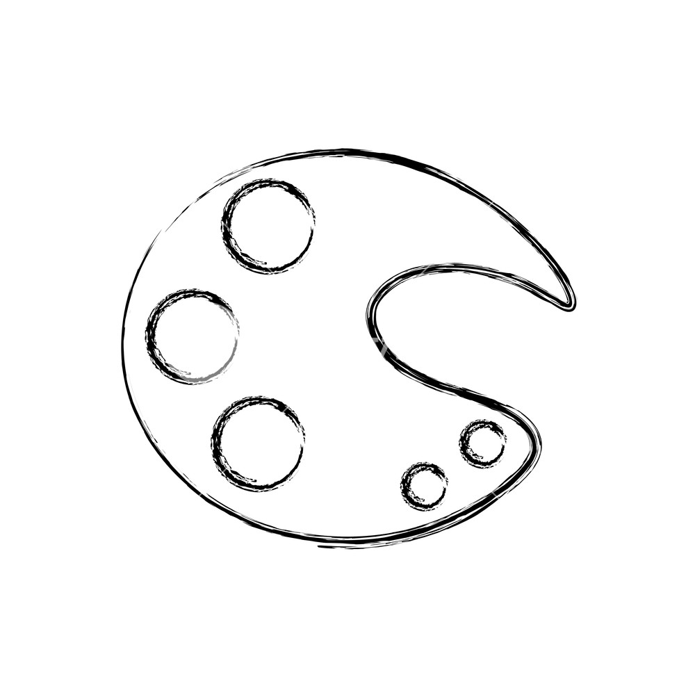 Figure Art Palette Tool To Paint And Drawing Vector Illustration 1000x1000 Figure Art Palette Tool To Paint And Drawing Vector Illustration