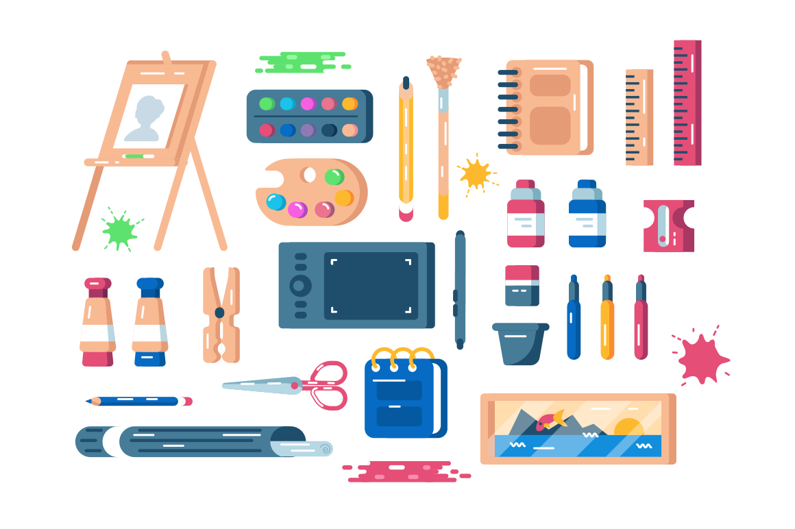 1160x772 Art Supplies Set