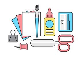 286x200 School Supplies Free Vector Art