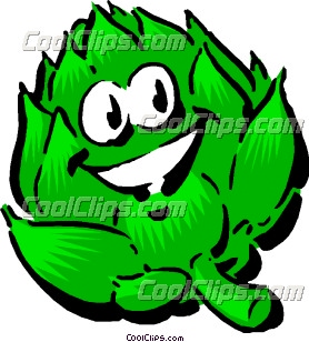 278x308 Cartoon Artichoke Vector