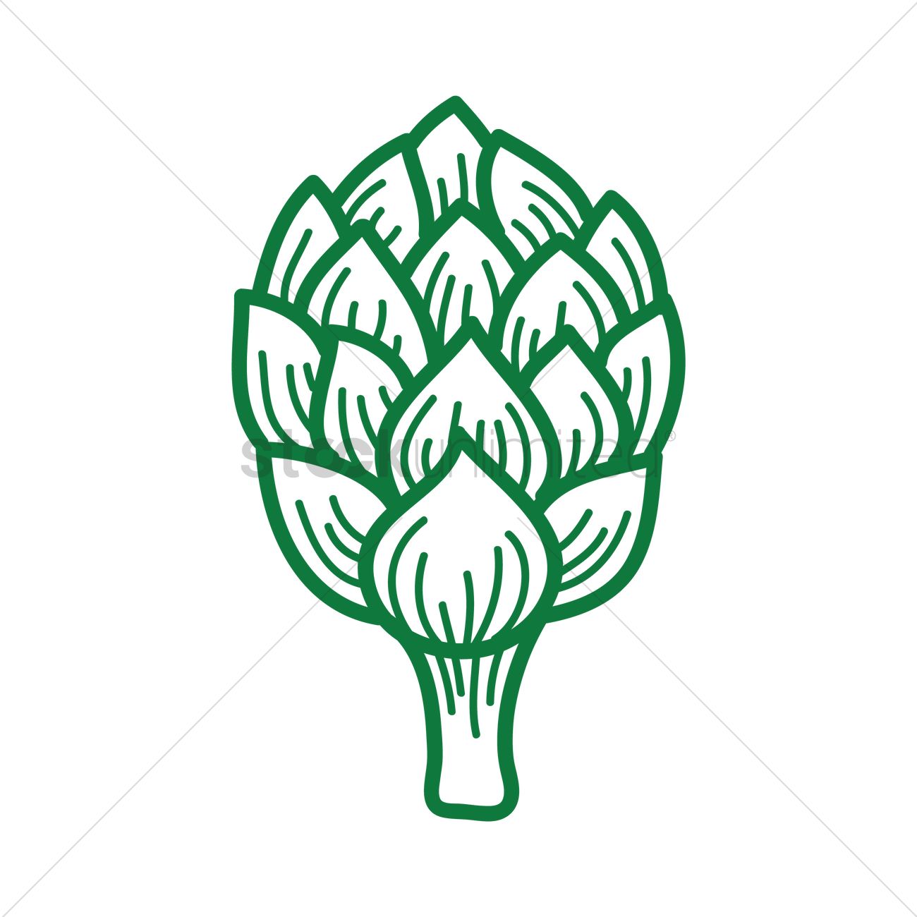 1300x1300 Artichoke Vector Image
