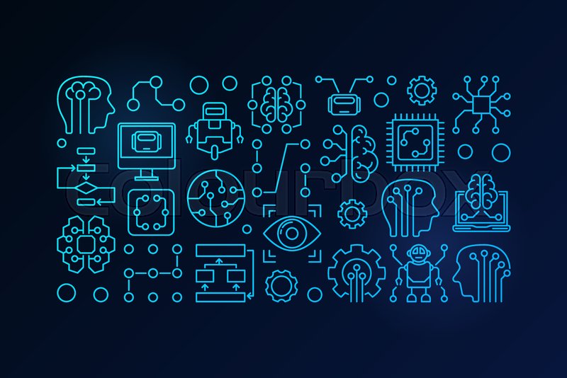 800x534 Machine Learning And Artificial Stock Vector Colourbox