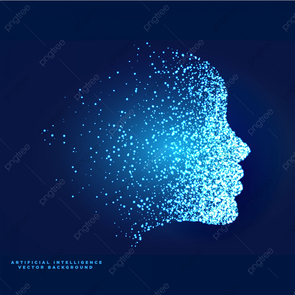 1200x1200 Artificial Intelligence Vector, Abstract, Technology, Blue Png