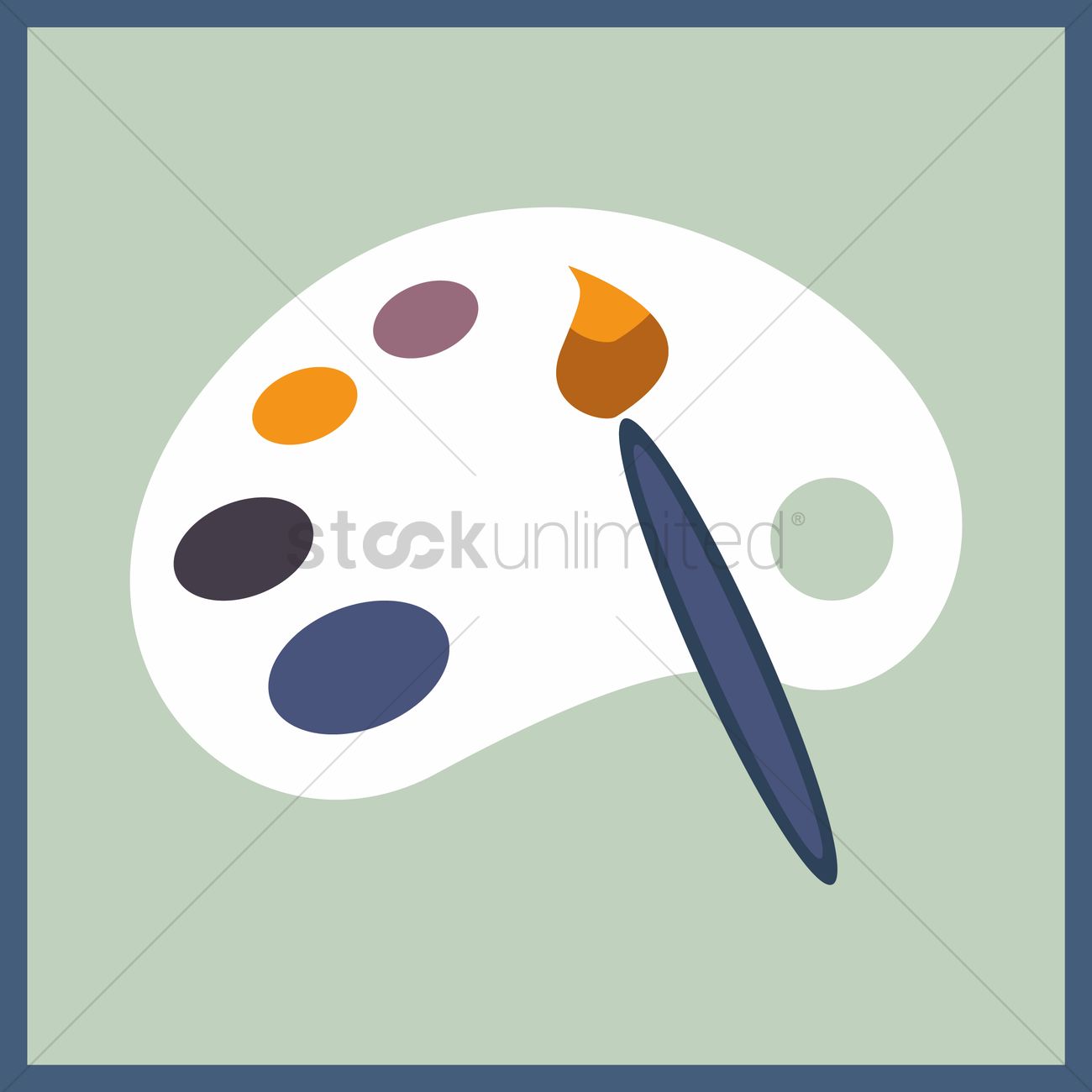 1300x1300 Artist Palette Vector Image