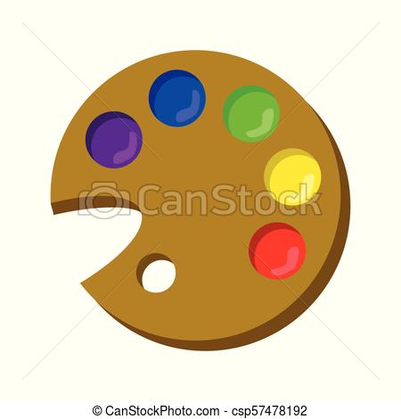 450x470 Simple Round Artist Color Palette Illustration Simple Round