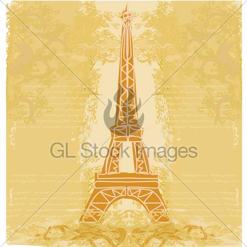 500x500 Eiffel Tower Artistic Background Vector Illustration Gl Stock