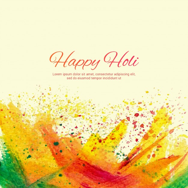 626x626 Holi Artistic Background With Watercolors Vector Free Download