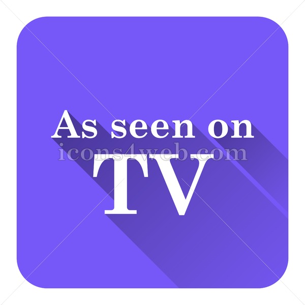 600x600 As Seen On Tv Flat Icon With Long Shadow Vector