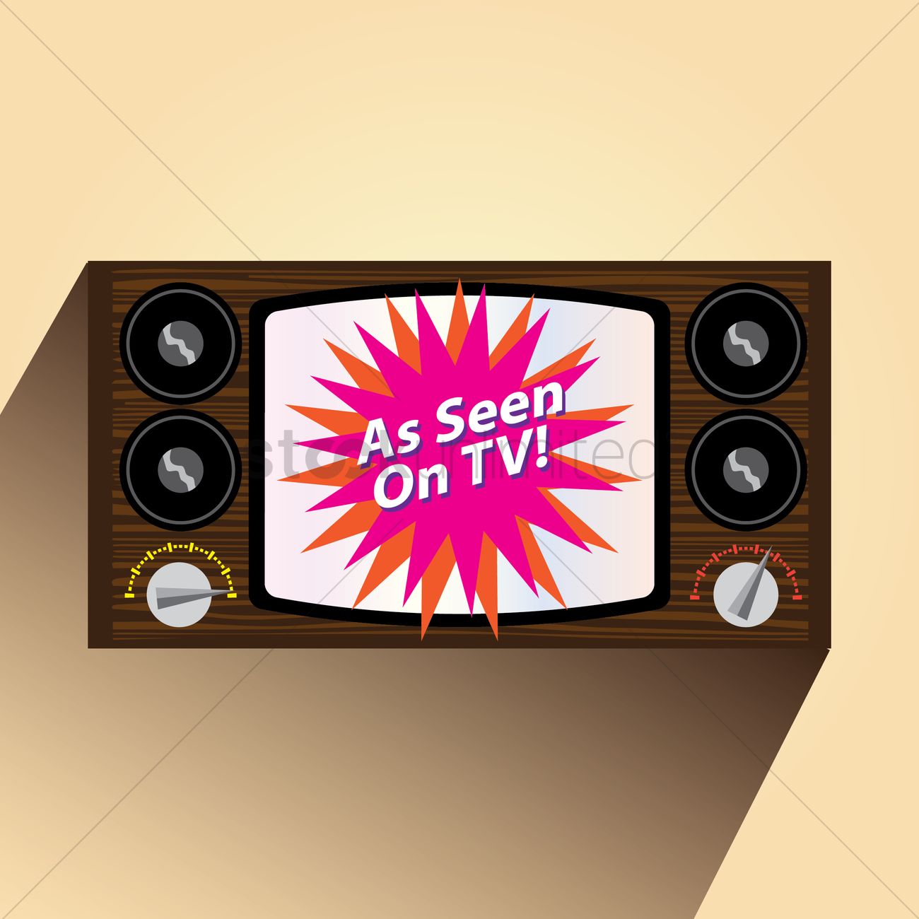 1300x1300 Television Vector Image