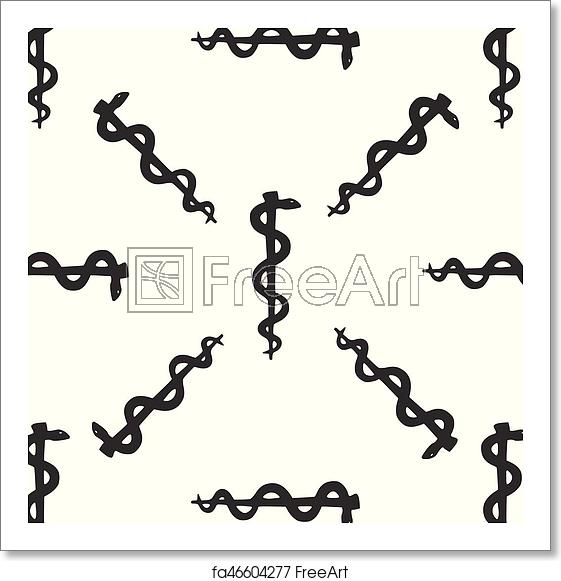 Free Art Print Of Rod Of Asclepius Snake Coiled Up Silhouette Icon 561x581 Free Art Print Of Rod Of Asclepius Snake Coiled Up Silhouette Icon