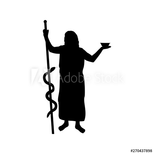500x500 Asclepius God Medicine Silhouette Ancient Mythology Fantasy