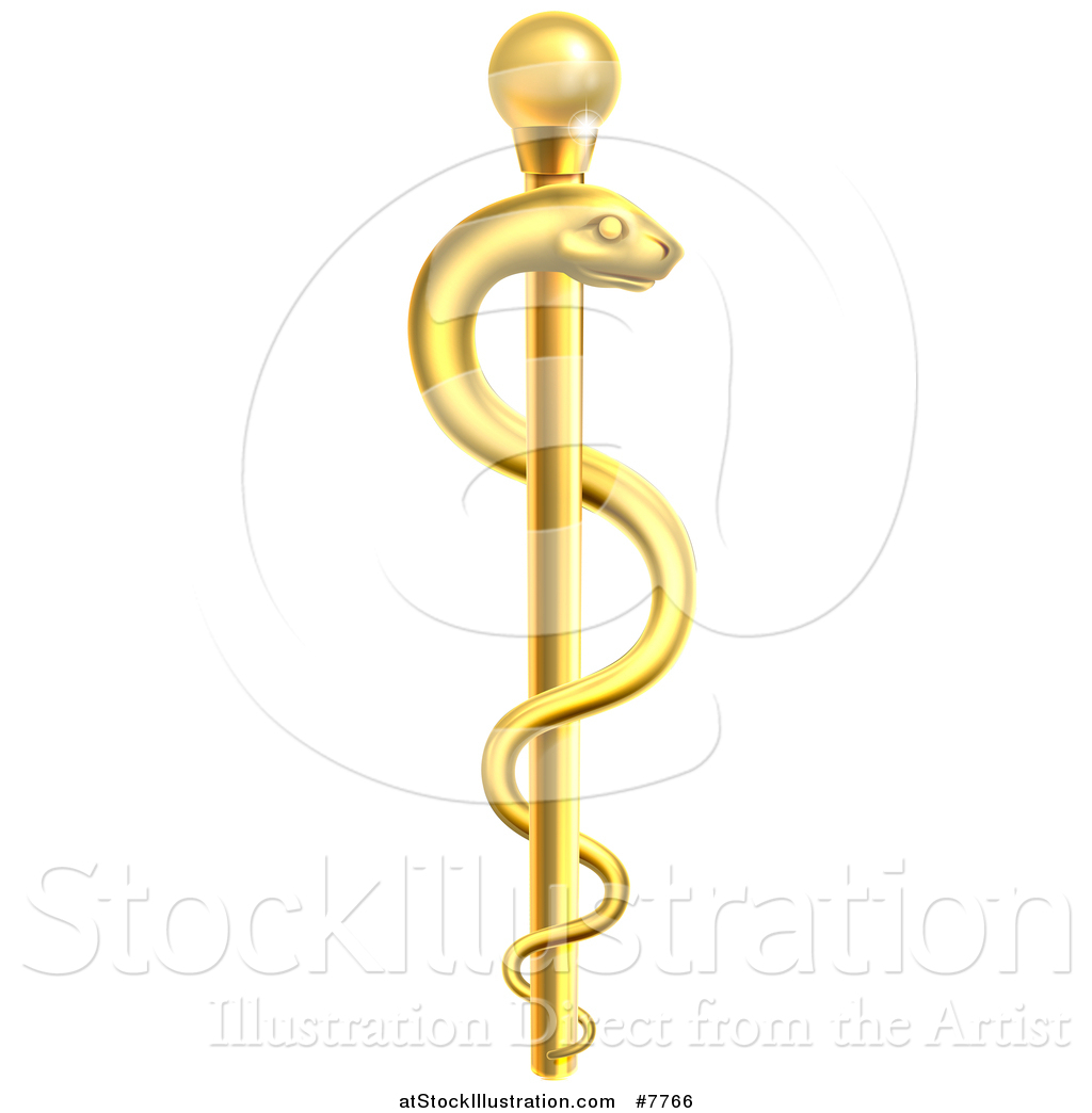 Vector Illustration Of A Gold Medical Rod Of Asclepius 1024x1044 Vector Illustration Of A Gold Medical Rod Of Asclepius