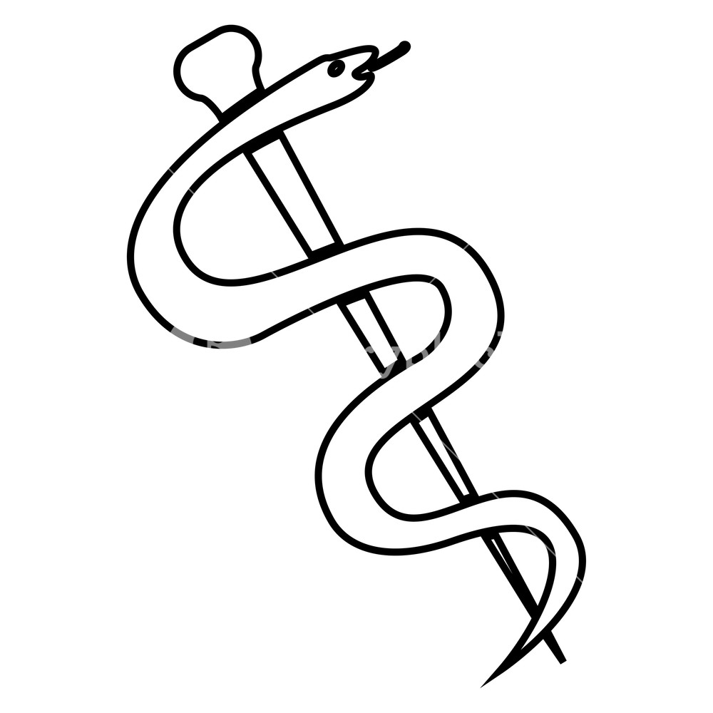 Caduceus Or Staff Of Asclepius Symbol Icon Black Color Vector 1000x1000 Caduceus Or Staff Of Asclepius Symbol Icon Black Color Vector