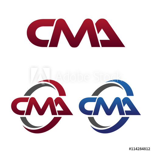 500x500 Modern Letters Initial Logo Vector Swoosh Red Blue Cma