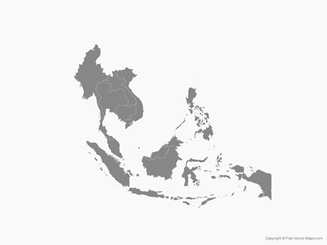 Vector Map Of Southeast Asia With Countries 460x345 Vector Map Of Southeast Asia With Countries