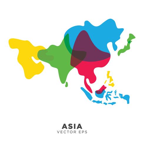 490x490 Creative Asia Map Vector, Vector