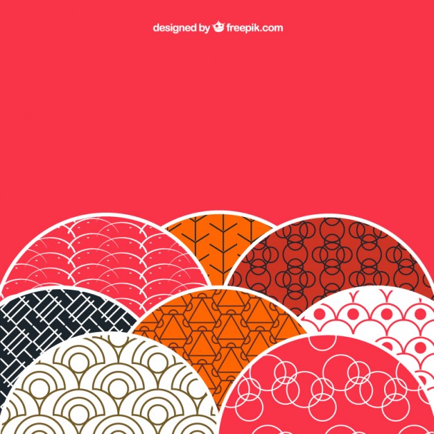 Background With Patterns In Japanese Style Vector Free Download 626x626 Background With Patterns In Japanese Style Vector Free Download