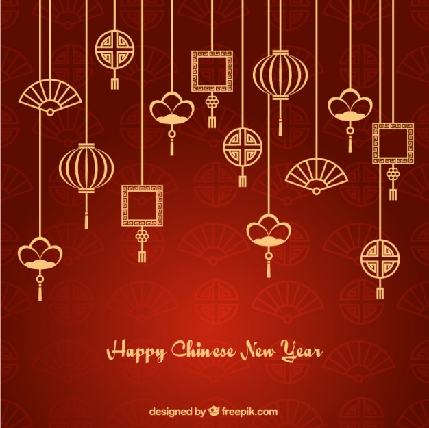 Asian Ornaments Garlands New Year Background Vector Free Download 626x625 Asian Ornaments Garlands New Year Background Vector Free Download