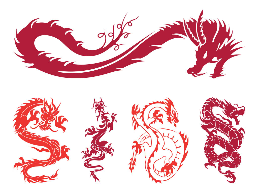 1024x765 Dragons Set Graphics Free Vectors Ui Download