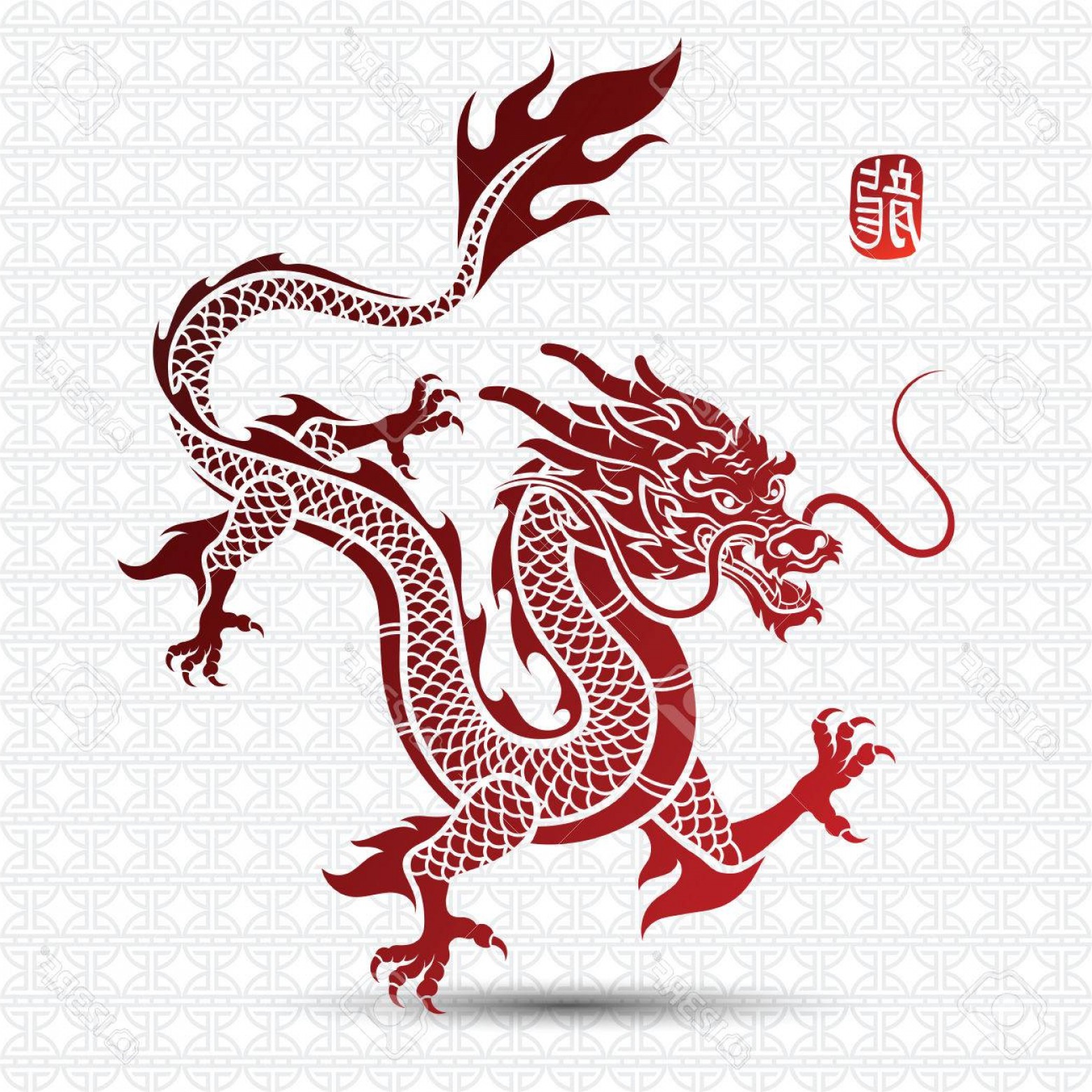 1560x1560 Photostock Vector Illustration Of Traditional Chinese Dragon