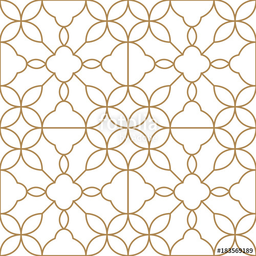 500x500 Chinese Pattern Vector Gold Geometric Background For Template